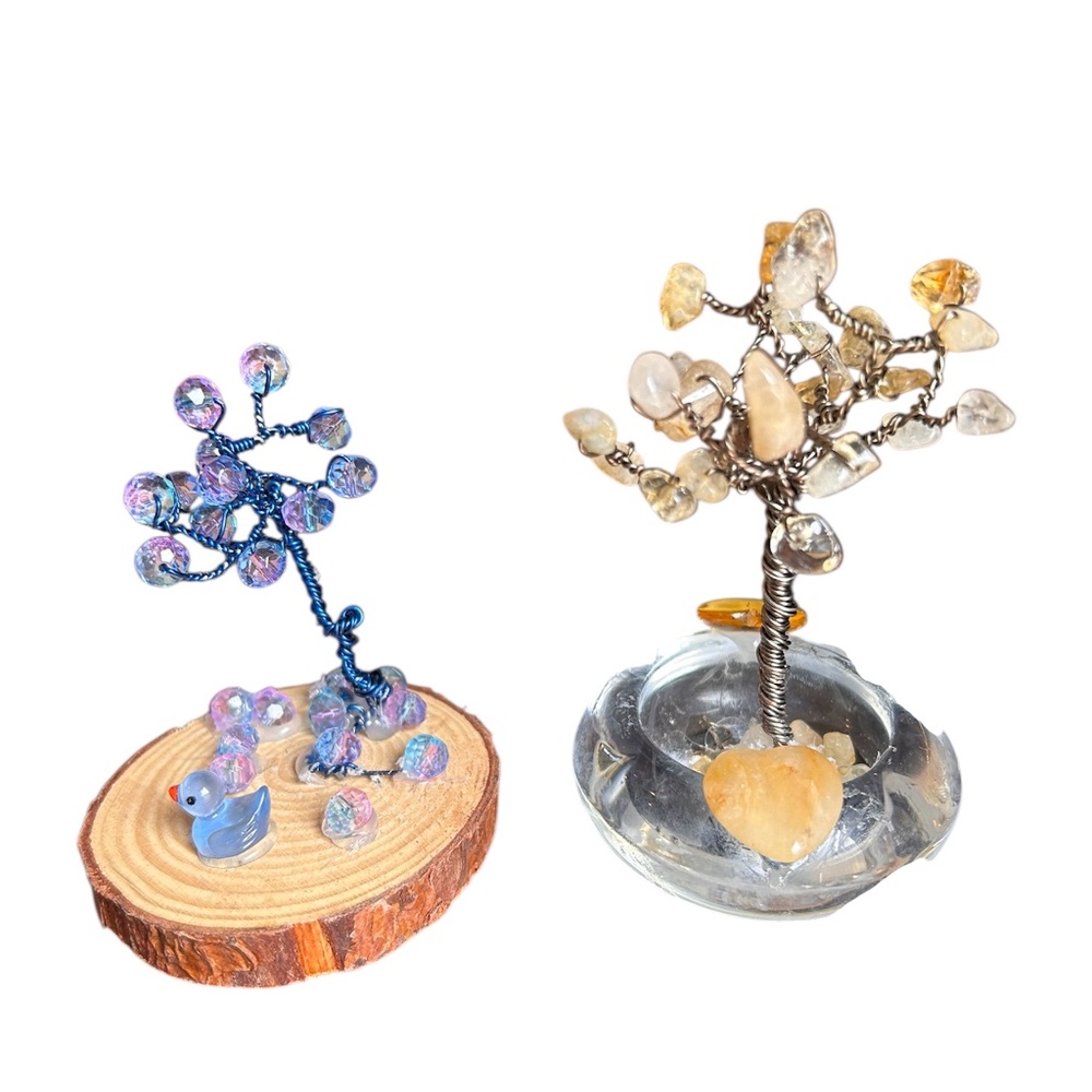 Custom Made Crystal Gemstone Or Glass Beads Trees